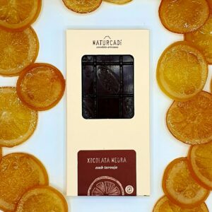 Xocolata negra amb taronja de Natur Cadí. Disponible a El Formiguer, el centre comercial online del Berguedà.